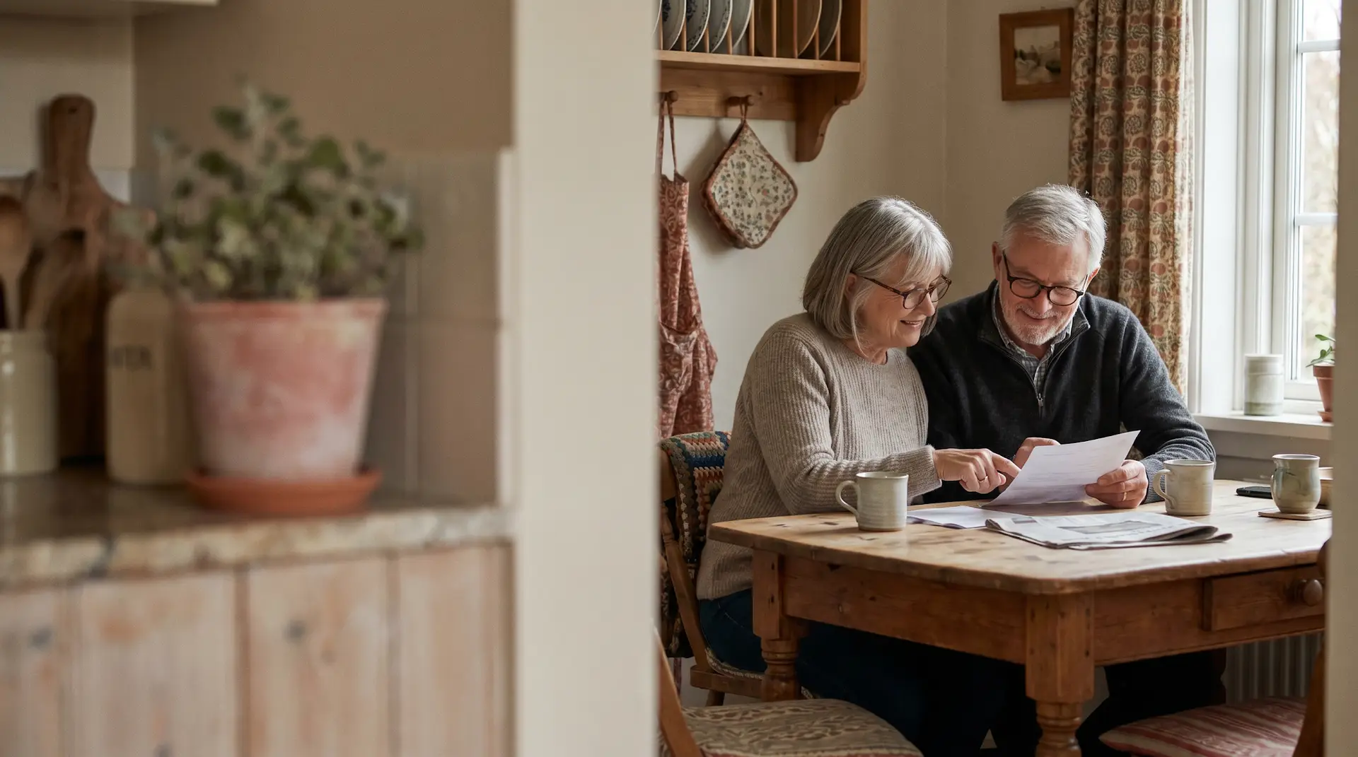A Texas couple reviewing their flat-fee estate plan